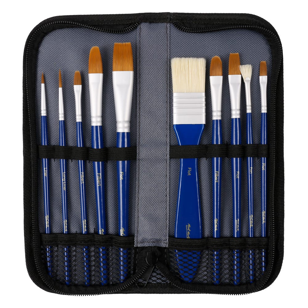 Mont Marte Brush Set in 11Pc - Gouache