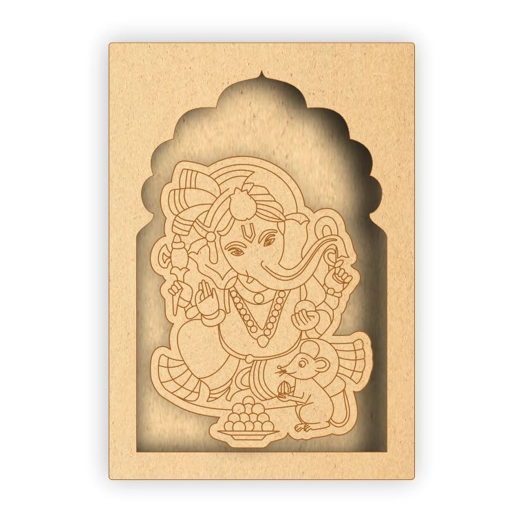 MDF Jharokha Box - Ganpati Bappa