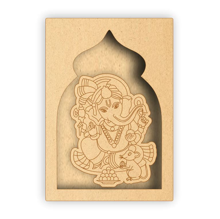 MDF Jharokha Box - Ganpati Bappa