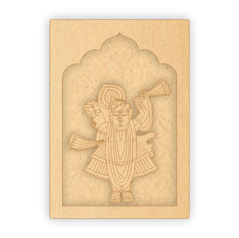 MDF Jharokha Plaque - Shreenathji