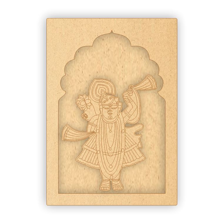 MDF Jharokha Plaque - Shreenathji