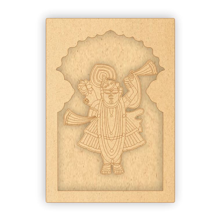 MDF Jharokha Plaque - Shreenathji