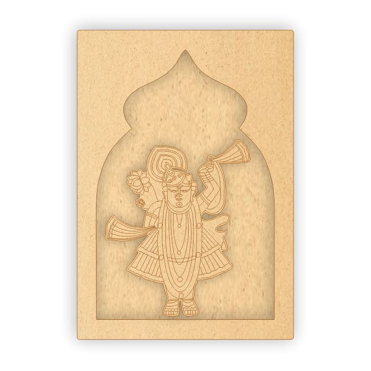 MDF Jharokha Plaque - Shreenathji