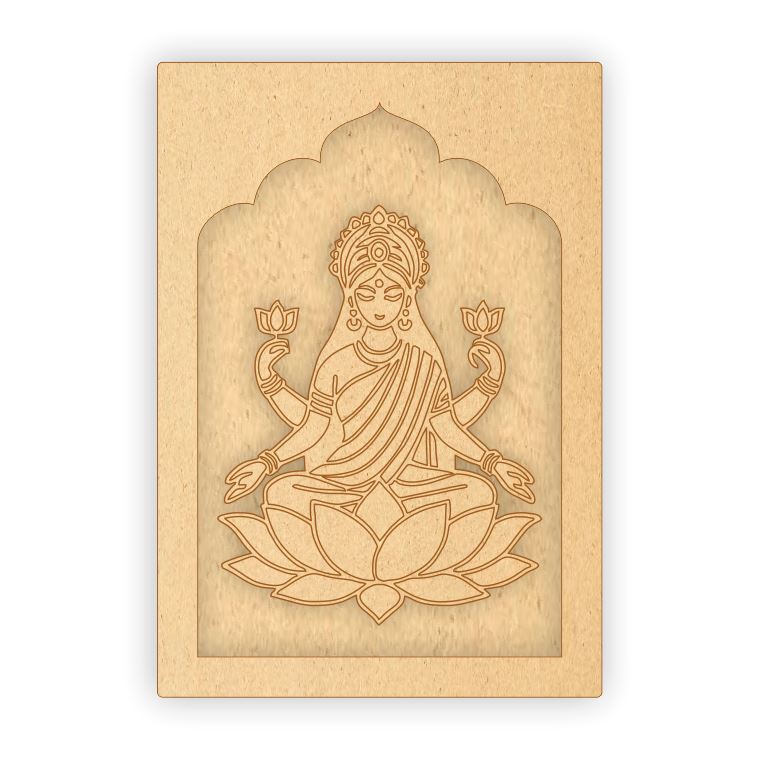 MDF Jharokha Plaque - Laxmi Maa