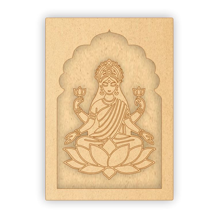 MDF Jharokha Plaque - Laxmi Maa