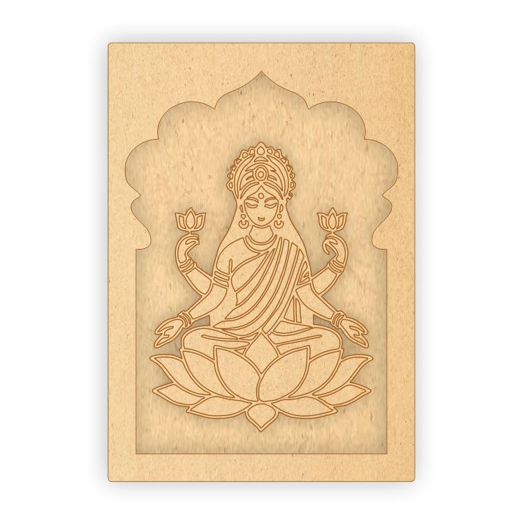 MDF Jharokha Plaque - Laxmi Maa