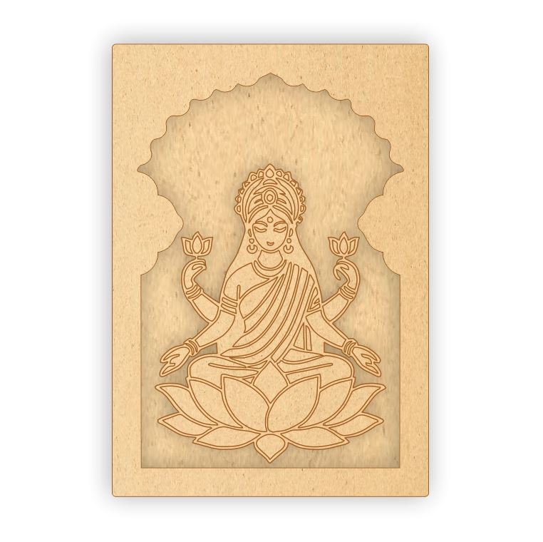 MDF Jharokha Plaque - Laxmi Maa