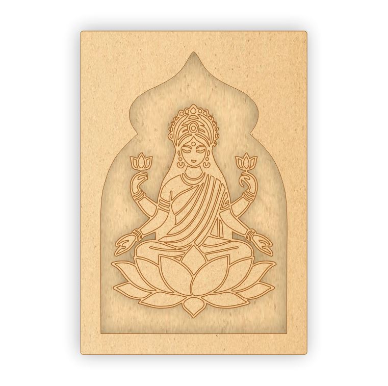 MDF Jharokha Plaque - Laxmi Maa