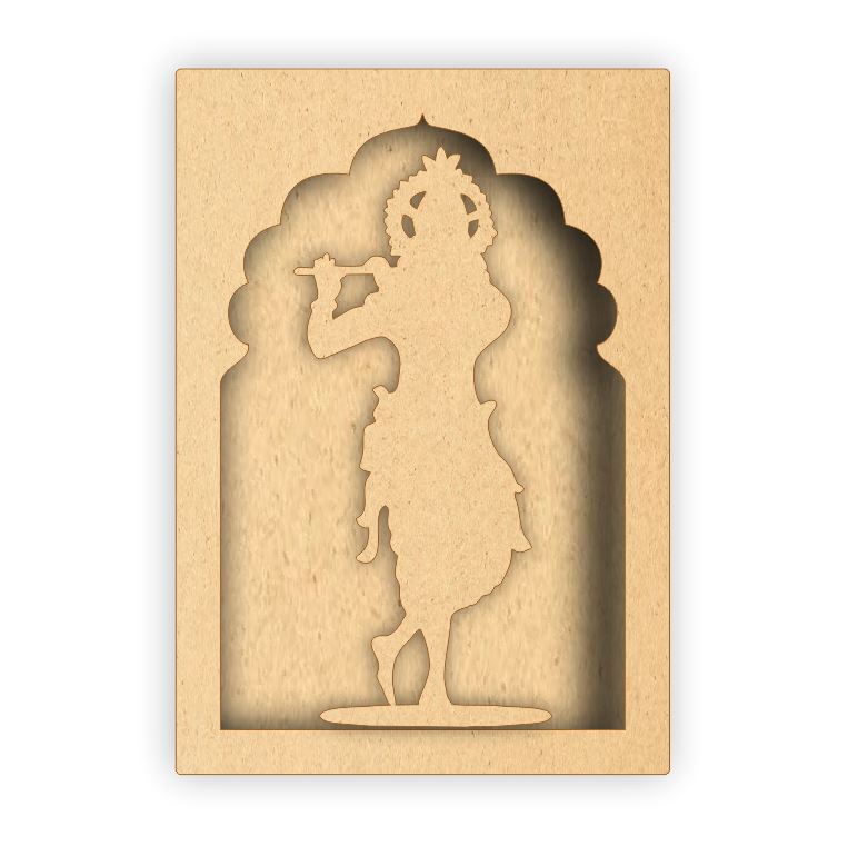 MDF Jharokha Box - Lord Krishna