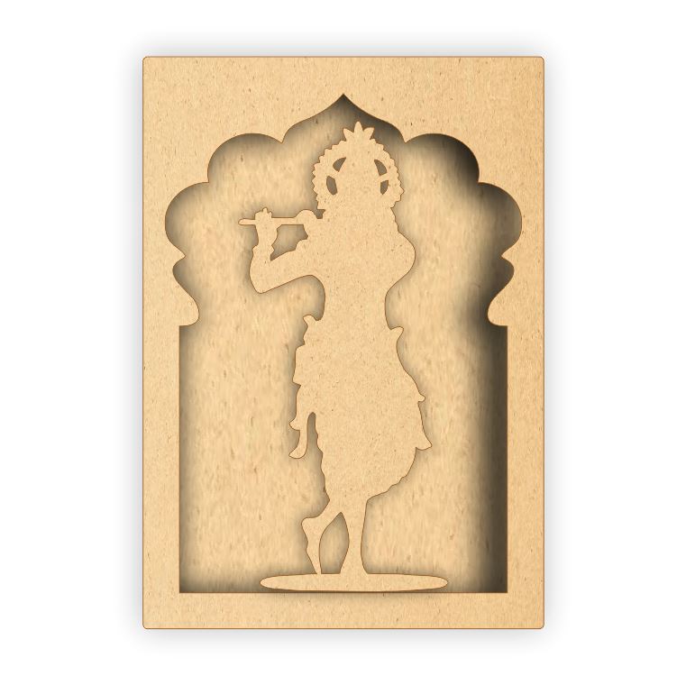 MDF Jharokha Box - Lord Krishna
