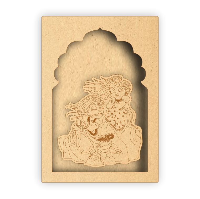 MDF Jharokha Box - Radha Krishna