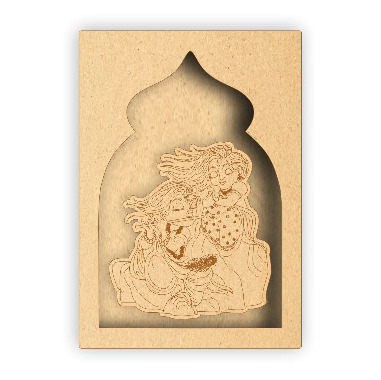 MDF Jharokha Box - Radha Krishna