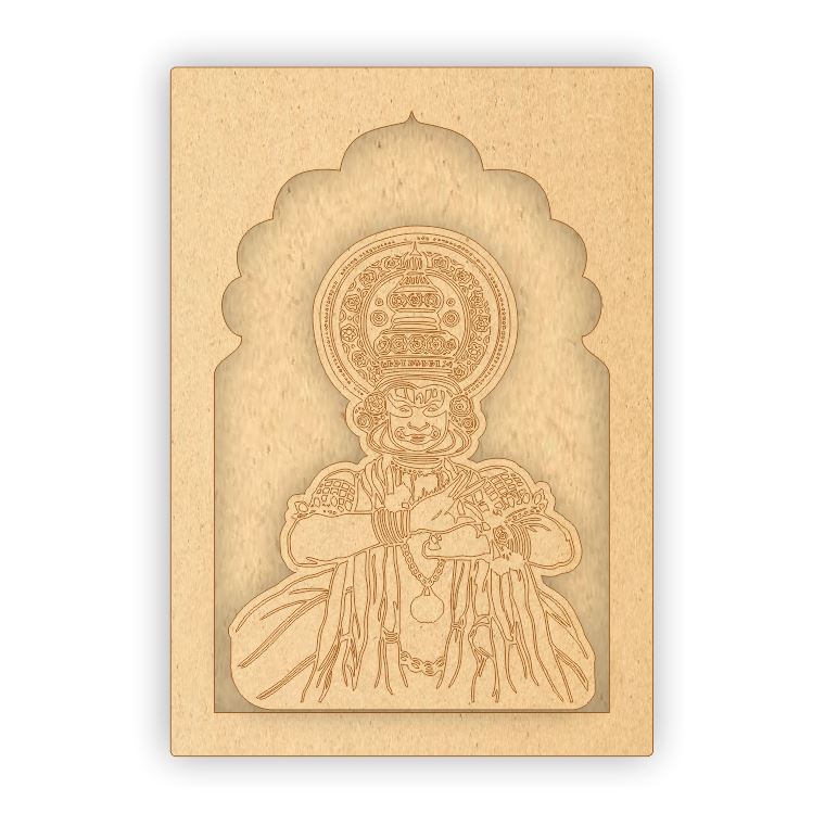MDF Jharokha Plaque - Kathakali
