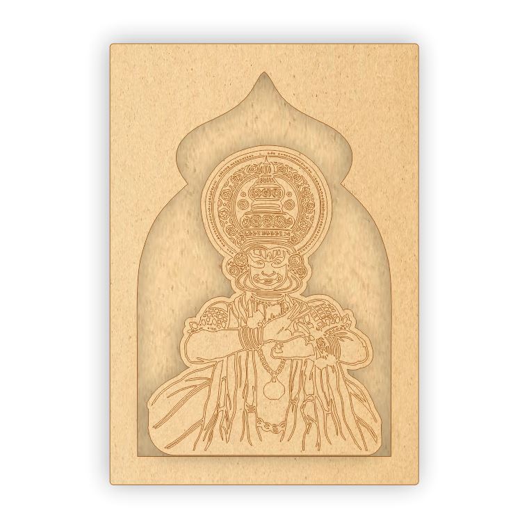 MDF Jharokha Plaque - Kathakali