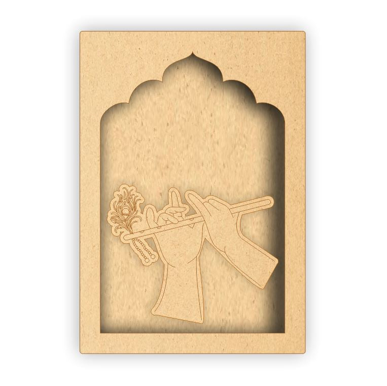 MDF Jharokha Box - Krishna Playing Flute
