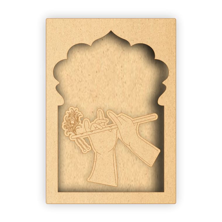 MDF Jharokha Box - Krishna Playing Flute