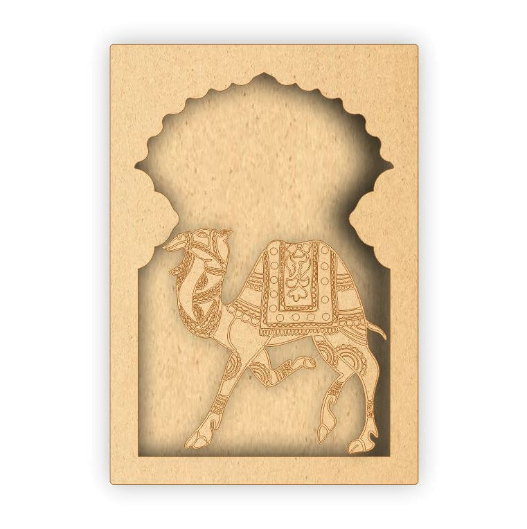 MDF Jharokha Box - Camel Left Facing