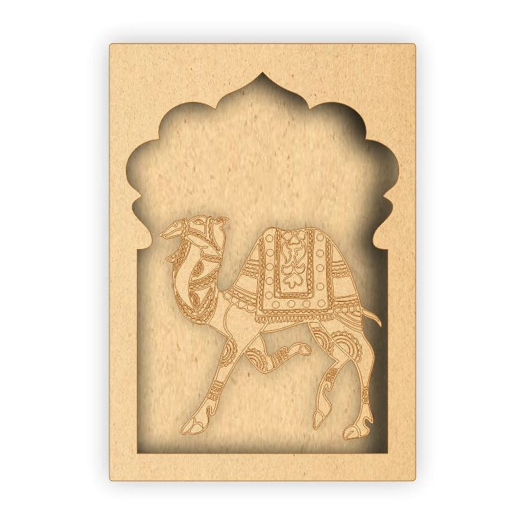 MDF Jharokha Box - Camel Left Facing