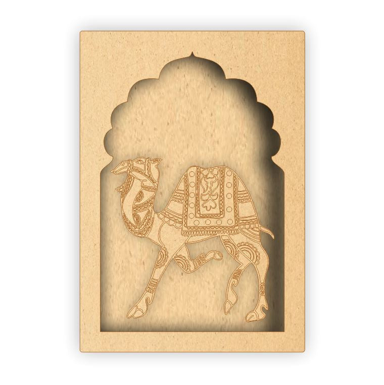 MDF Jharokha Box - Camel Left Facing