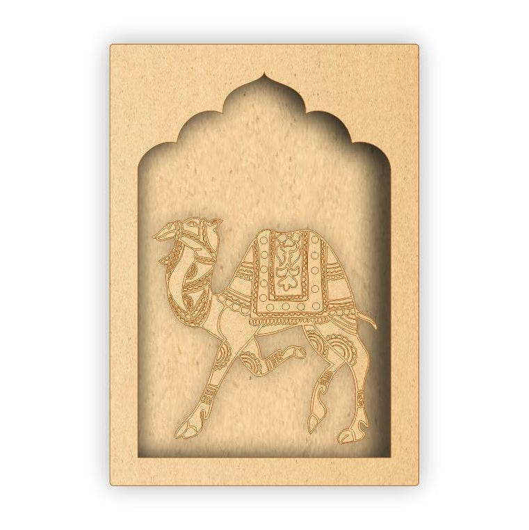 MDF Jharokha Box - Camel Left Facing