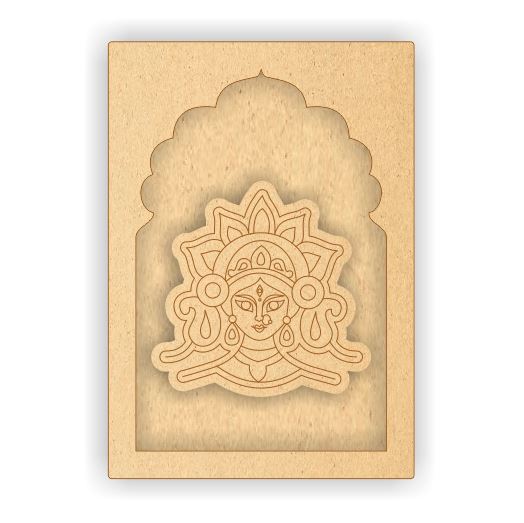 MDF Jharokha Plaque - Durga Maa