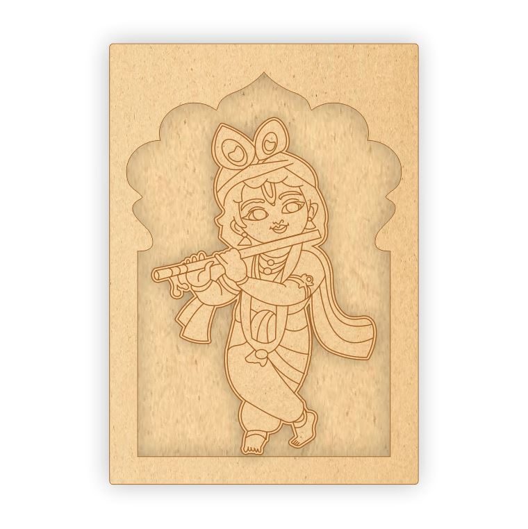 MDF Jharokha Plaque - Bal Krishna