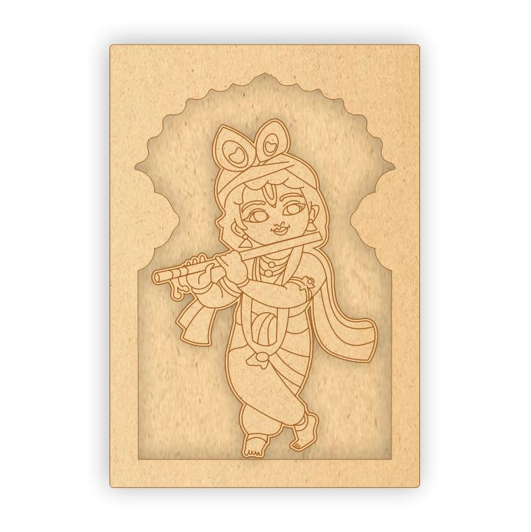 MDF Jharokha Plaque - Bal Krishna