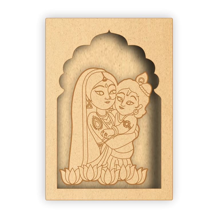 MDF Jharokha Box - Maa Yashoda & Bal Krishna