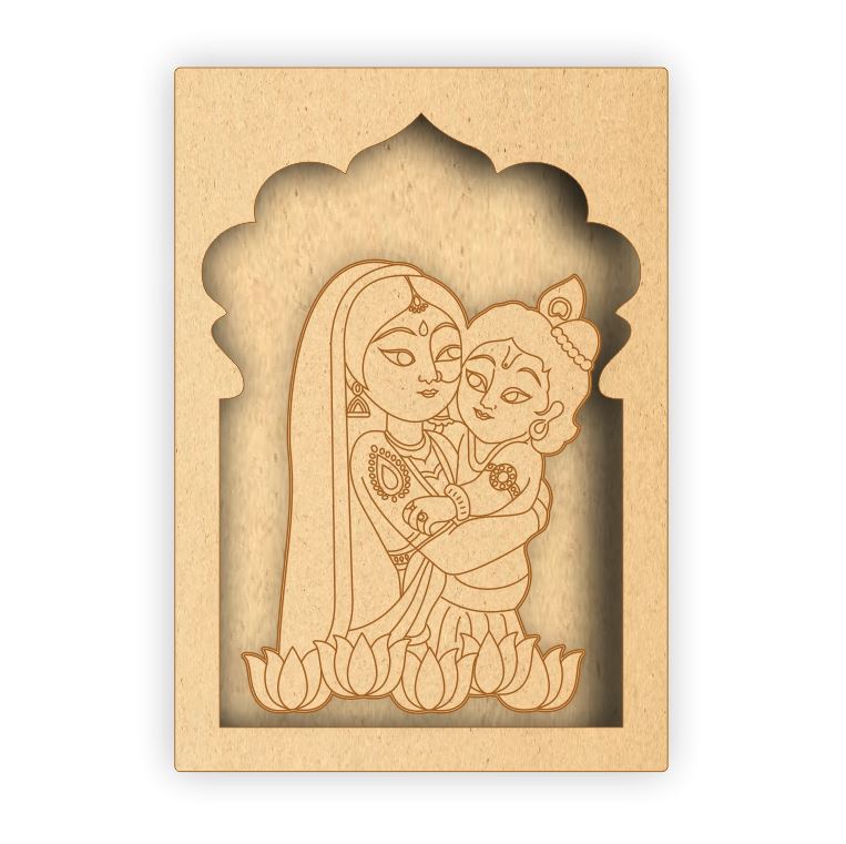 MDF Jharokha Box - Maa Yashoda & Bal Krishna