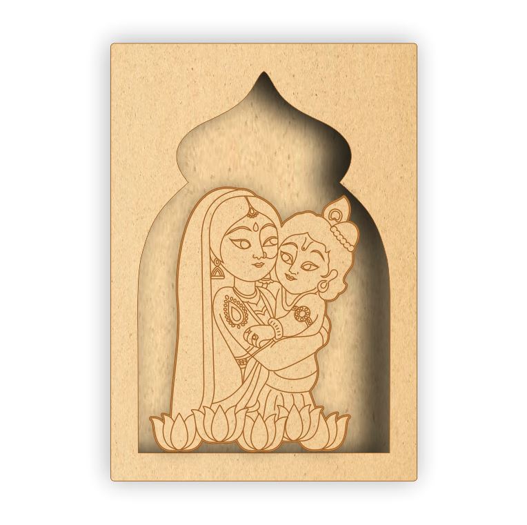 MDF Jharokha Box - Maa Yashoda & Bal Krishna