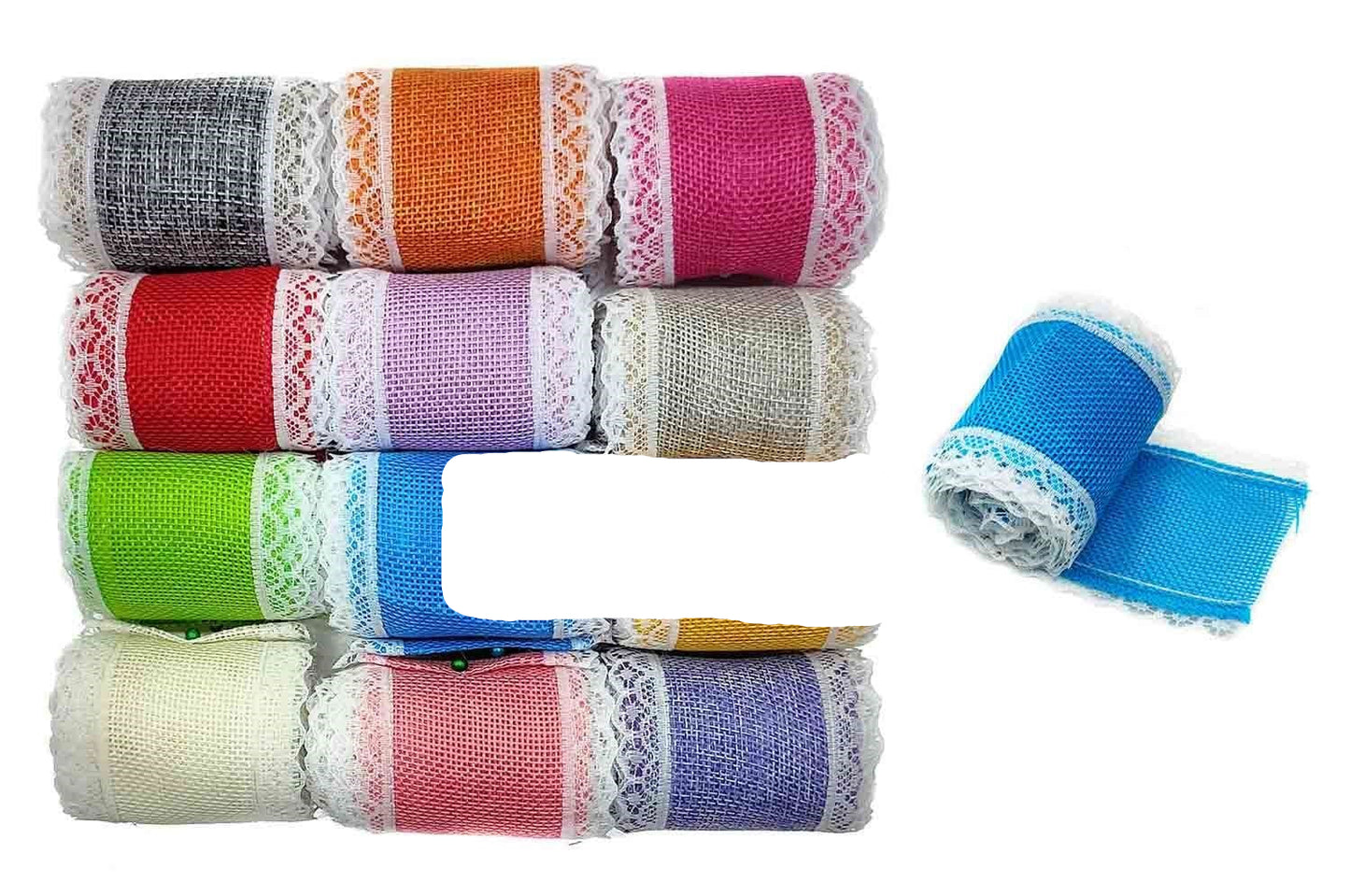 Jute Lace 2m, 12pcs Set