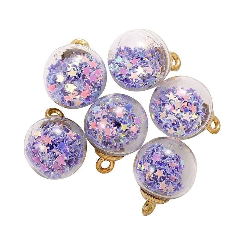 Glass Ball Pendants 21x16mm