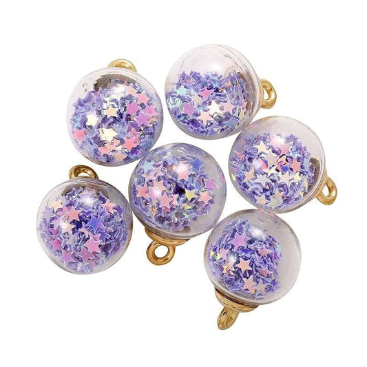 Glass Ball Pendants 21x16mm