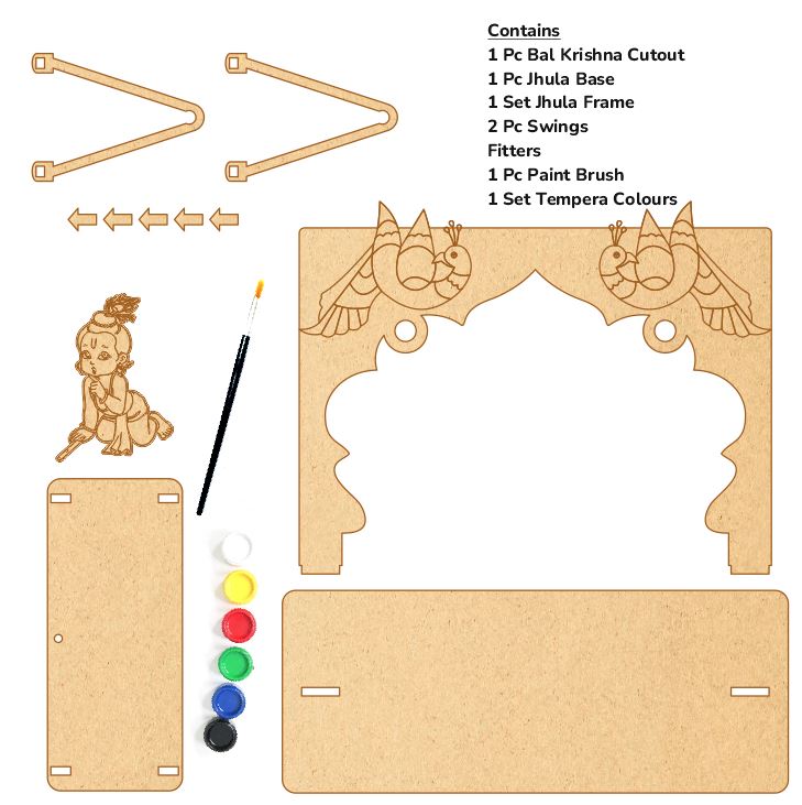 DIY MDF Bal Krishna Jhula