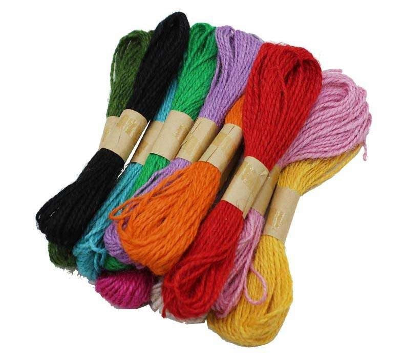 Jute Thread 12 Colours Set