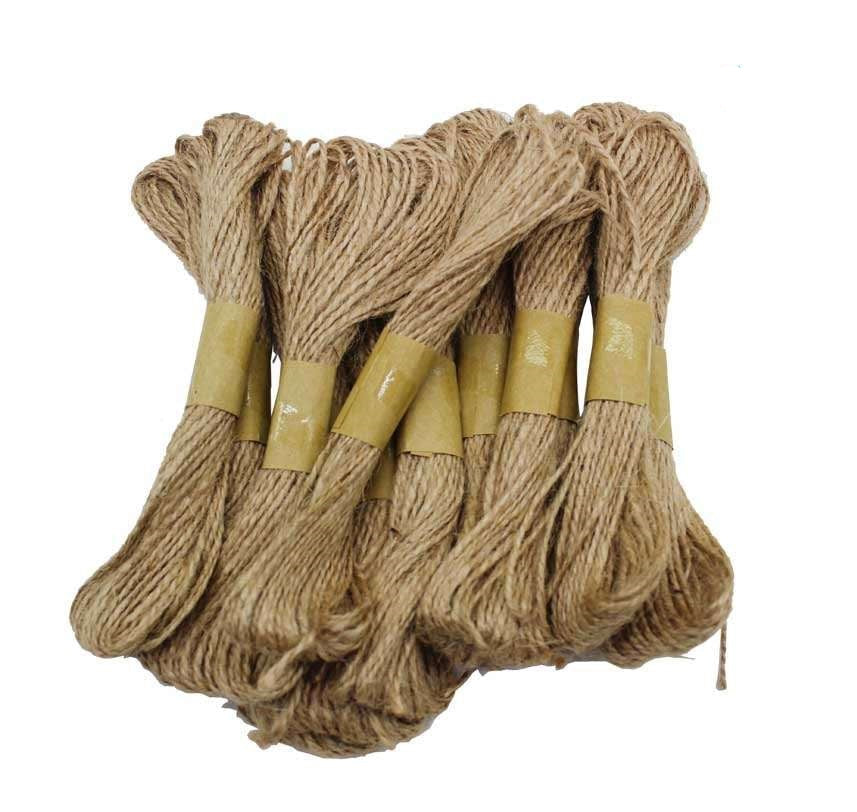 Jute Thread Plain, 12pcs Set