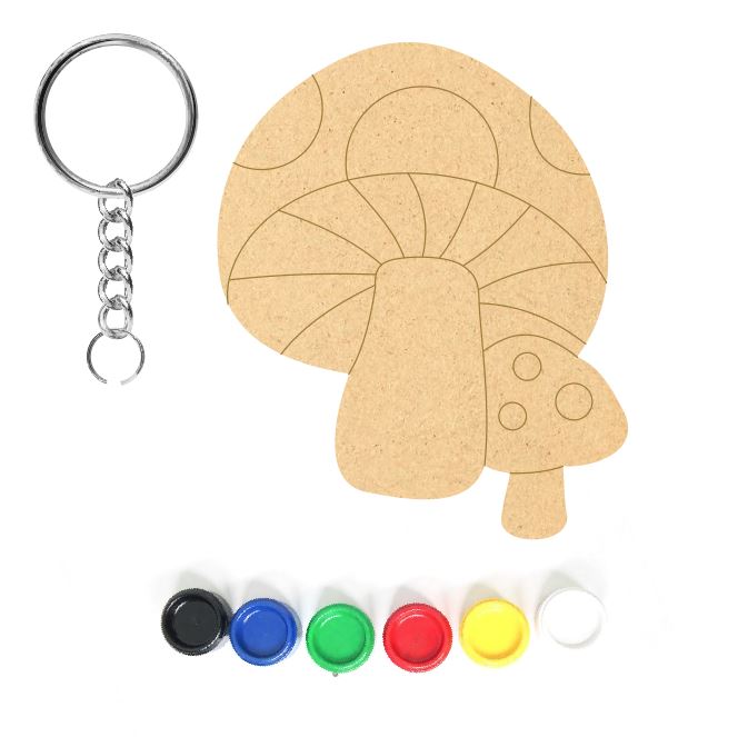 DIY MDF Keychain - Mushrooms
