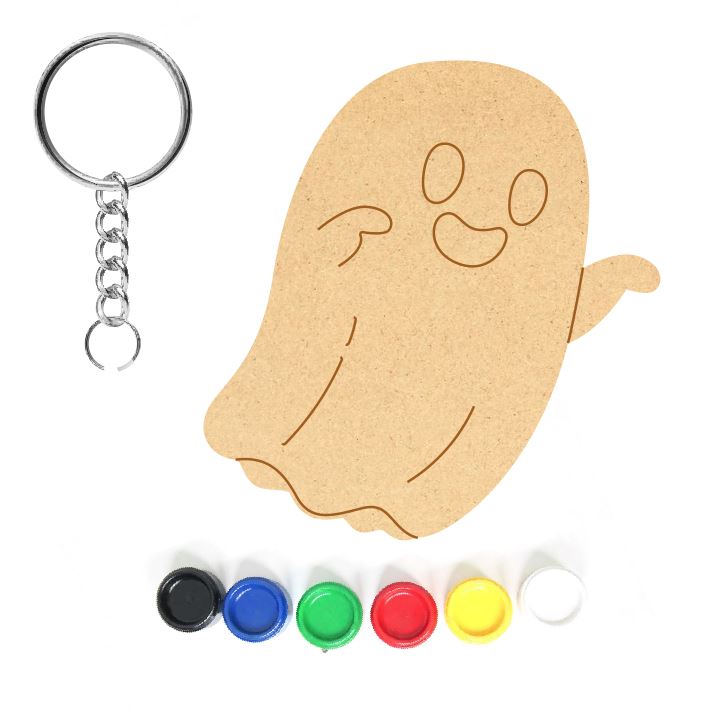 DIY MDF Keychain - Ghost 2