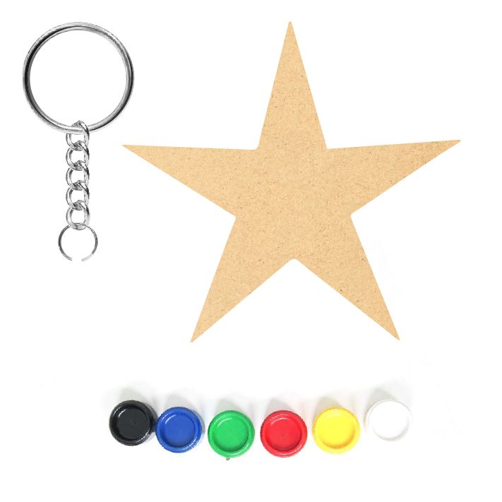 DIY MDF Keychain - Star