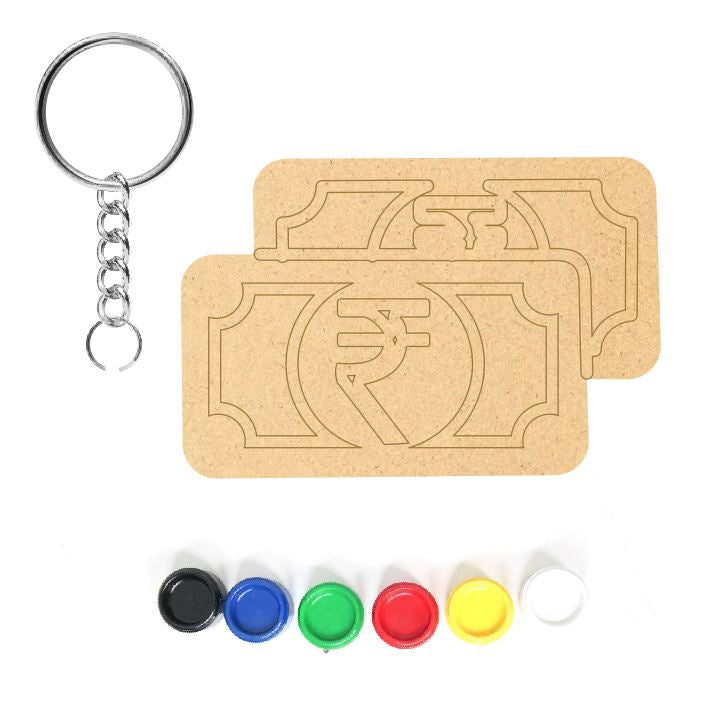 DIY MDF Keychain - Rupee Notes