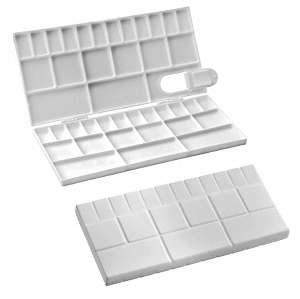 Khyati Rectangle Box Big Colour Mixing Palette (A040), 24 Color compartments