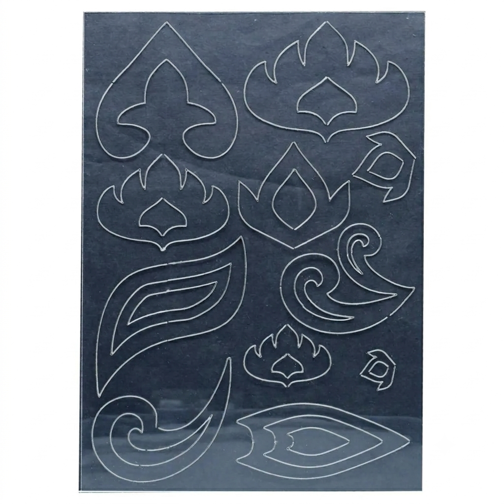 Lotus & Floral Mandala Shapes Set 1 Stencil | A5 | Pack of 1 - Reusable Wall Art