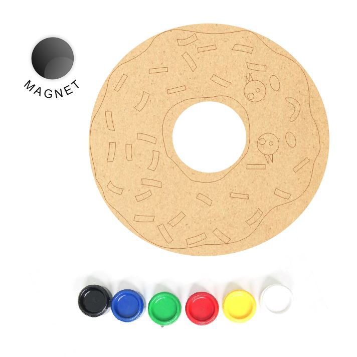 DIY MDF Fridge Magnet - Donut
