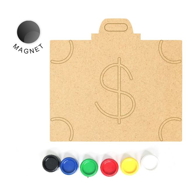 DIY MDF Fridge Magnet - Money Briefcase