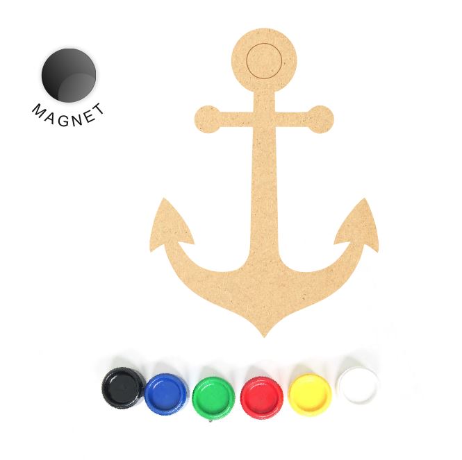DIY MDF Fridge Magnet - Anchor
