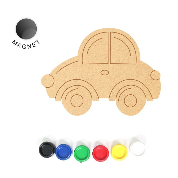 DIY MDF Fridge Magnet Kit - Car Design