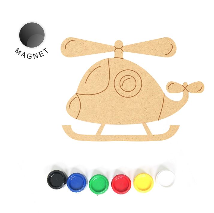 DIY MDF Fridge Magnet - Helicopter
