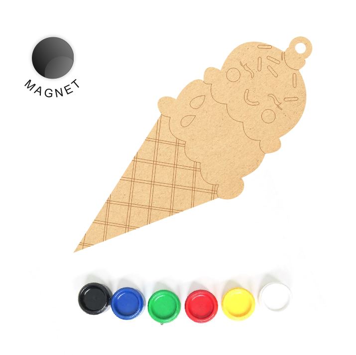 DIY Ice Cream Fridge Magnet Kit for Kids