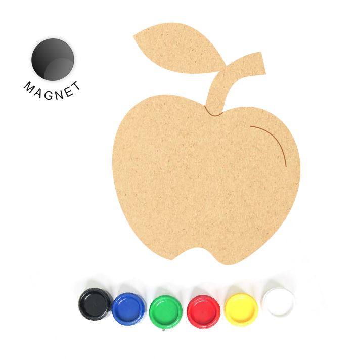 DIY MDF Fridge Magnet - Apple