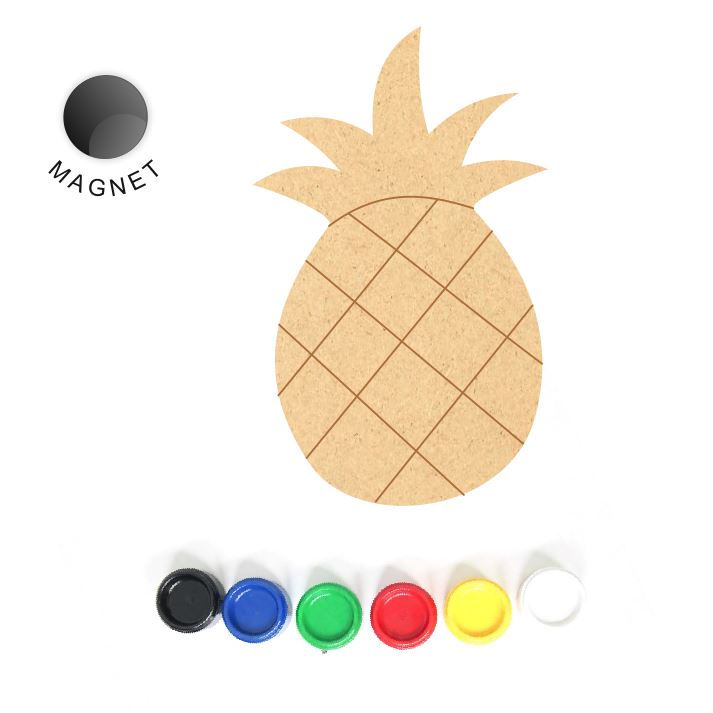 DIY MDF Fridge Magnet - Pineapple